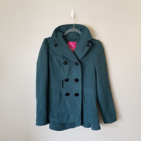 Pink Envelope Jackets & Blazers - 3/$20 🎂 Peacoat with Lower Ruffles S
